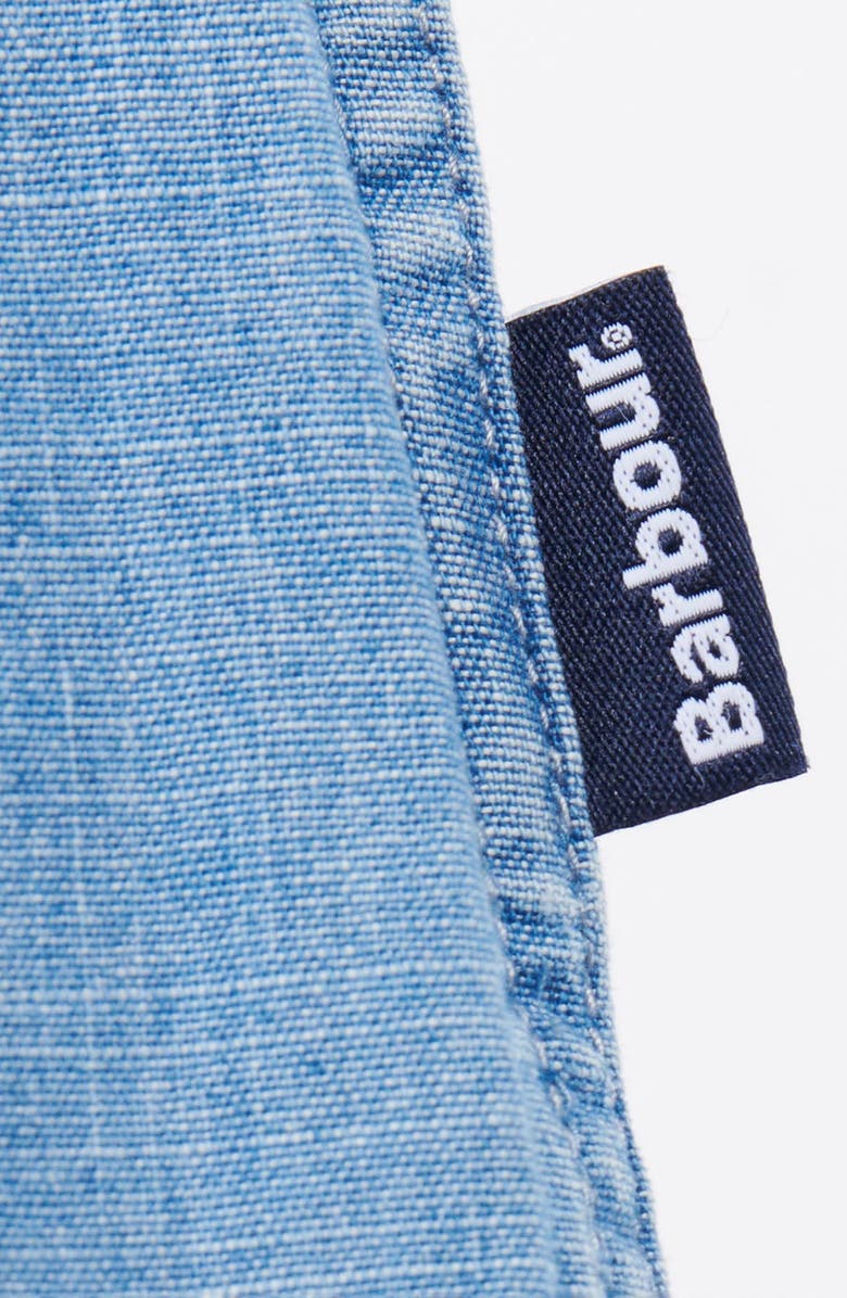 Barbour Men's Shadow Tailored Plaid Short Sleeve Chambray Button-Up Shirt, Alternate, color,