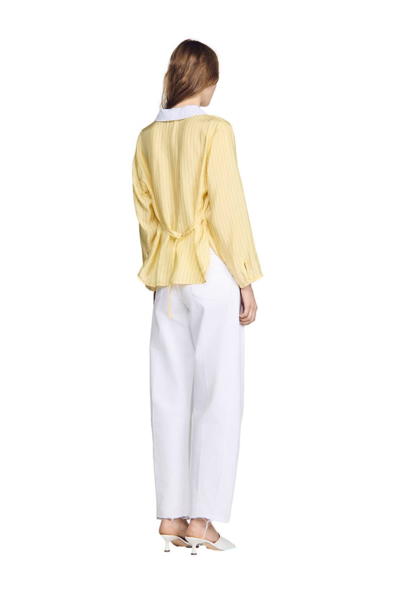 Striped cotton top, Alternate, color, Yellow
