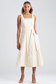 N Natori Spiral Embroidery Square Tank Dress