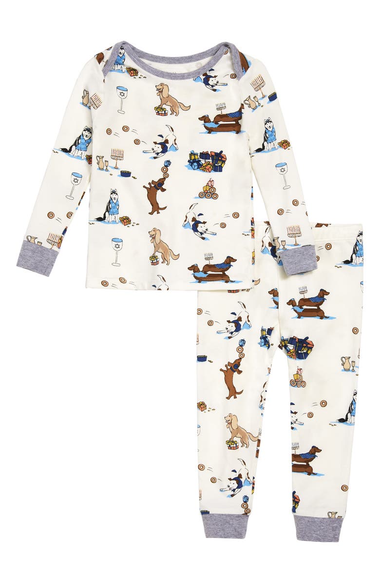 BedHead Pajamas Holiday Print Fitted Pajamas, Main, color, 