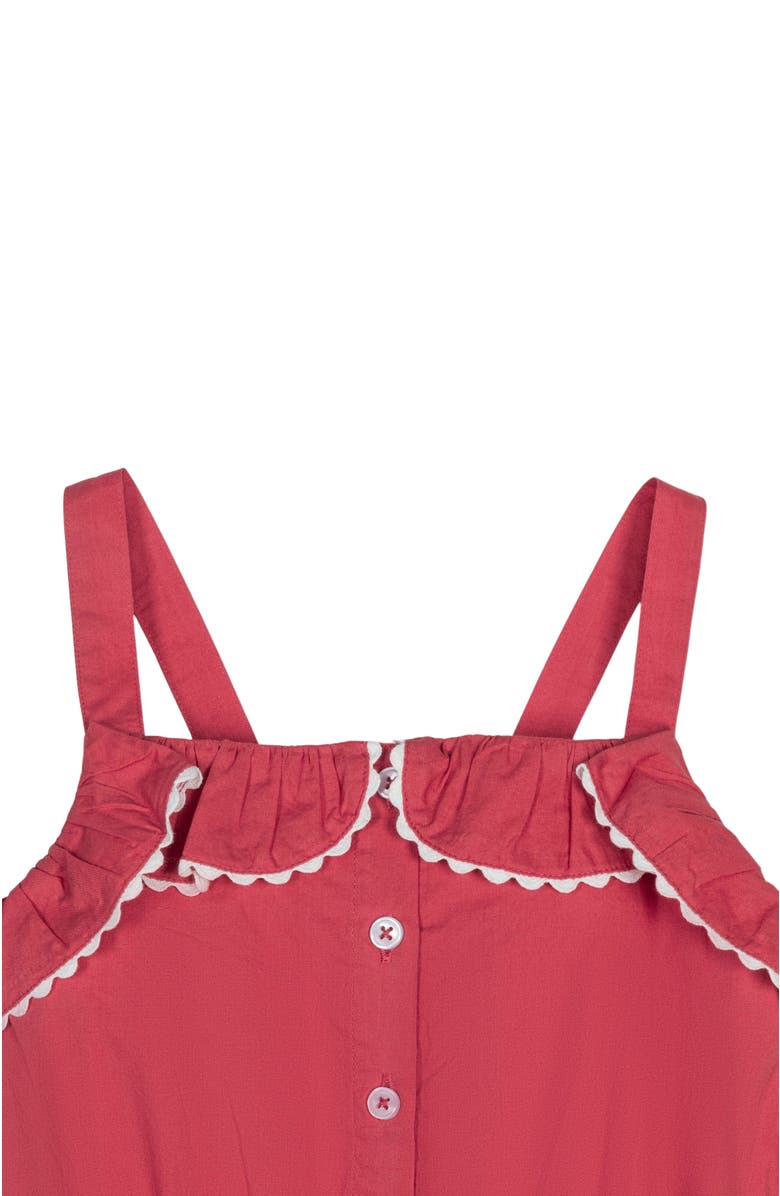 Hope & Henry Girls' Organic Button Front Ruffle Sundress, Kids, Alternate, color, 