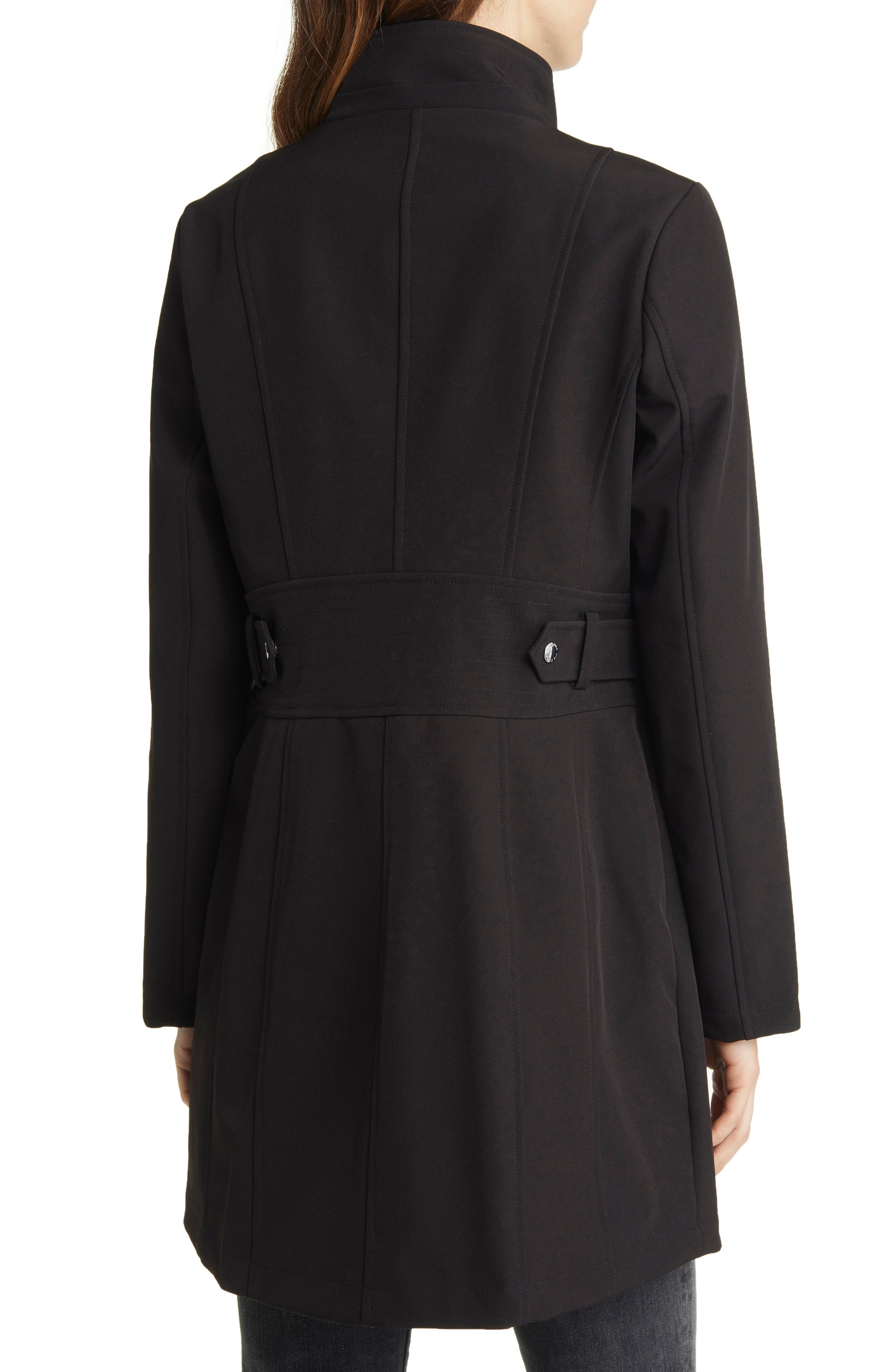 Cinch Waist Soft Shell Water Repellent Raincoat - image 2