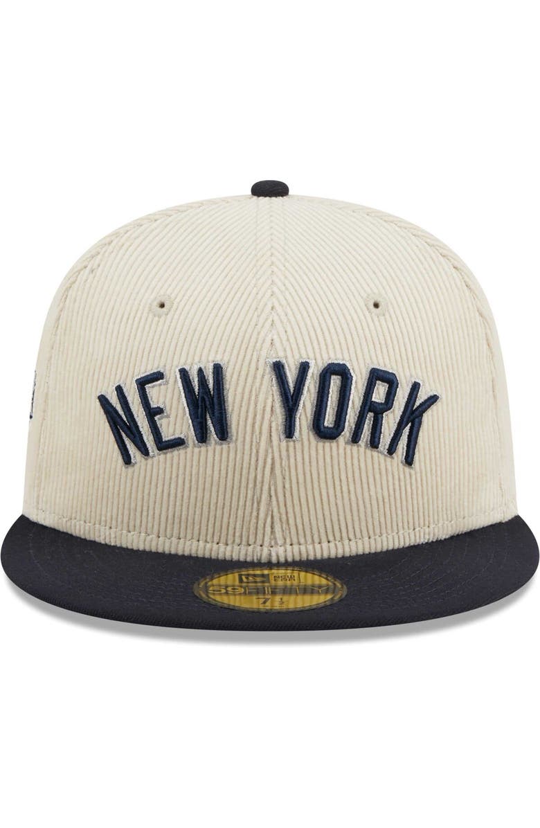 New Era Men's New Era White New York Yankees Corduroy Classic 59FIFTY Fitted Hat, Alternate, color, White