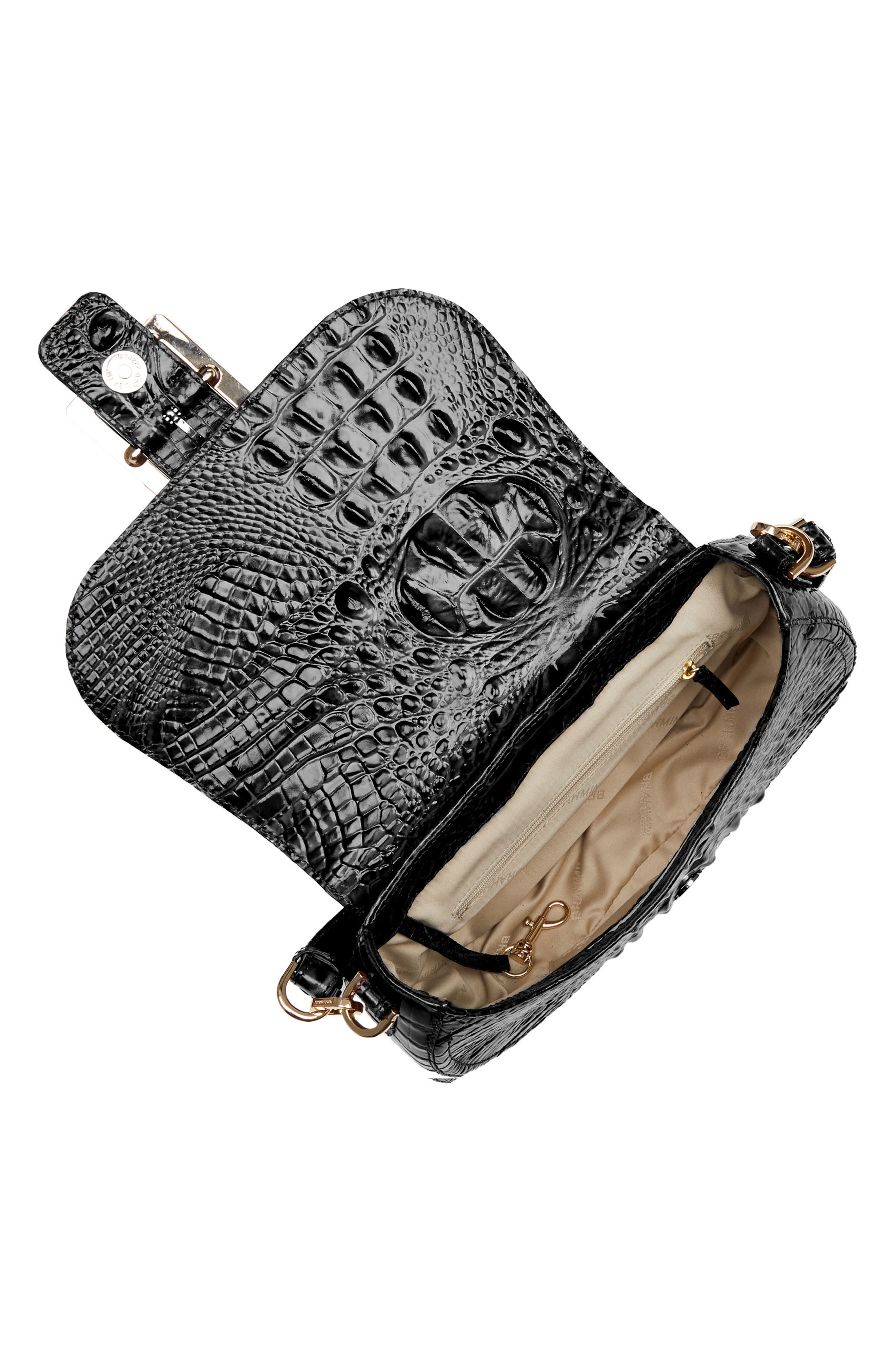 Brahmin Cynthia Croc Embossed Leather Shoulder Bag, Alternate, color, 