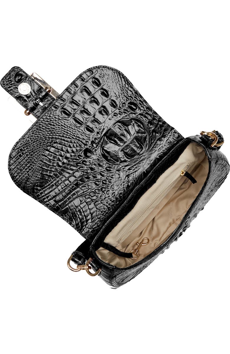 Brahmin Cynthia Croc Embossed Leather Shoulder Bag, Alternate, color,