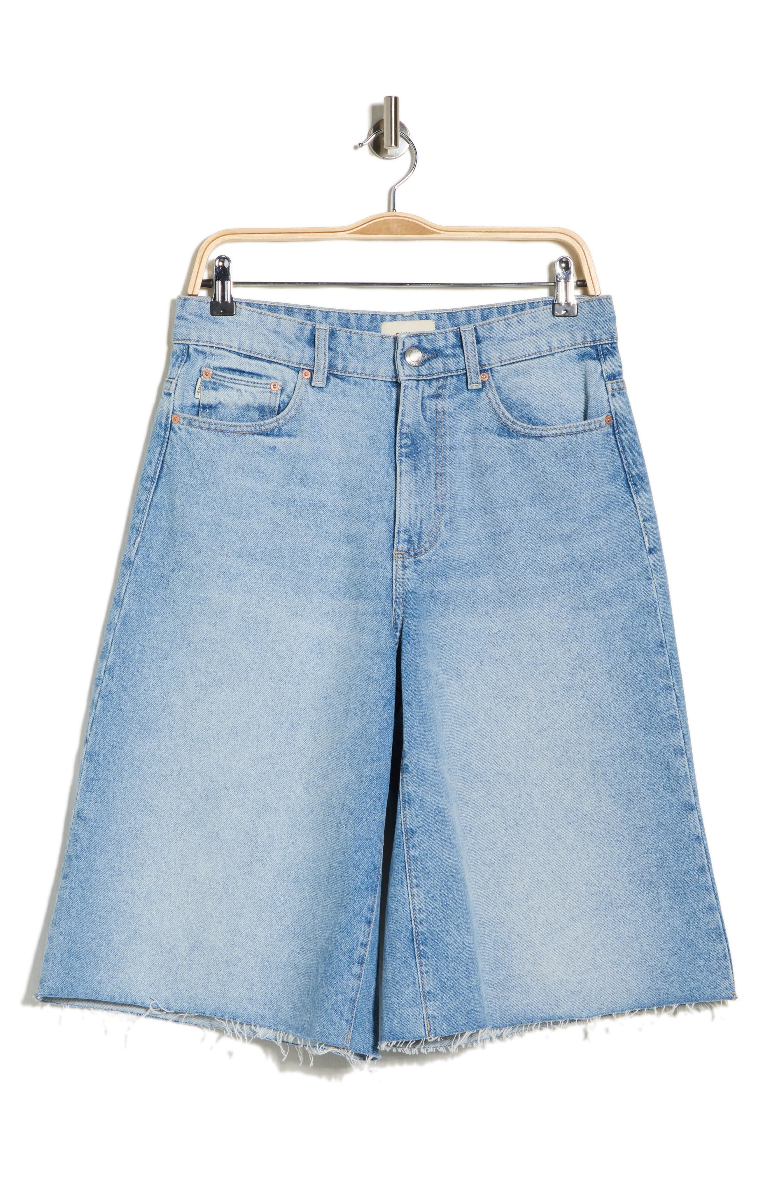 DL1961 Lucila Raw Hem Denim Bermuda Shorts