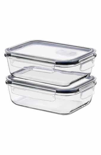 Set of 2 Glass Food Storage Containers