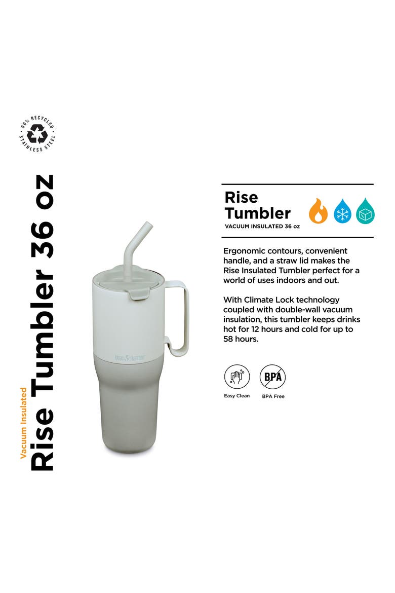 36oz Rise Insulated Tumbler with Straw Lid, Alternate, color, Barely Blue