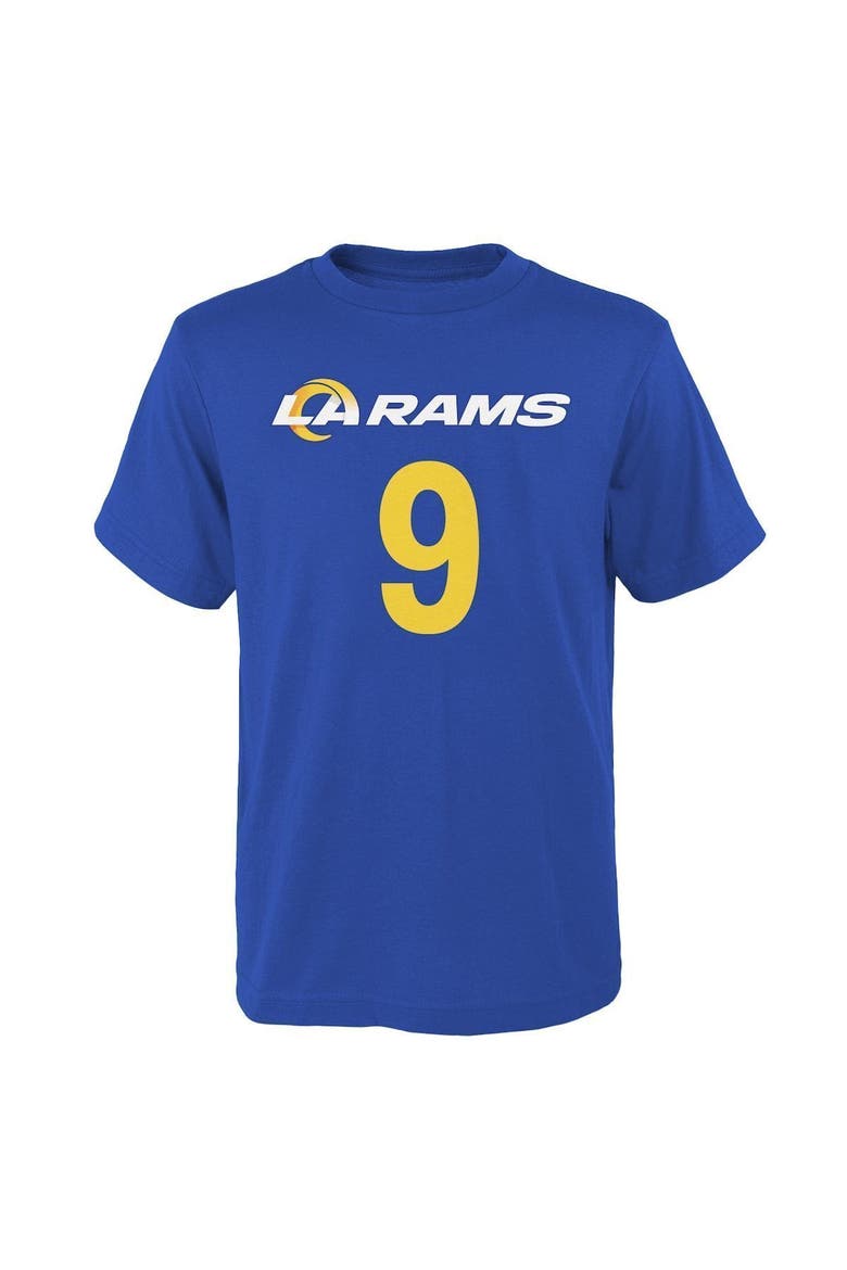 Youth Matthew Stafford Royal Los Angeles Rams Mainliner Name & Number T-Shirt, Alternate, color, Royal