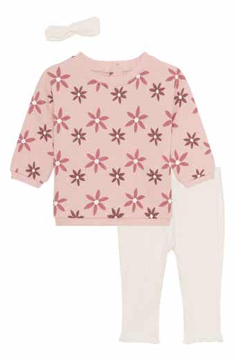 PL Baby by Petit Lem Sweatshirt, Ribbed Leggings & Headband Set