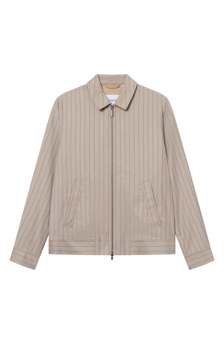 Les Deux Como Pinstripe Coach Jacket, Alternate, color, Dark Sand