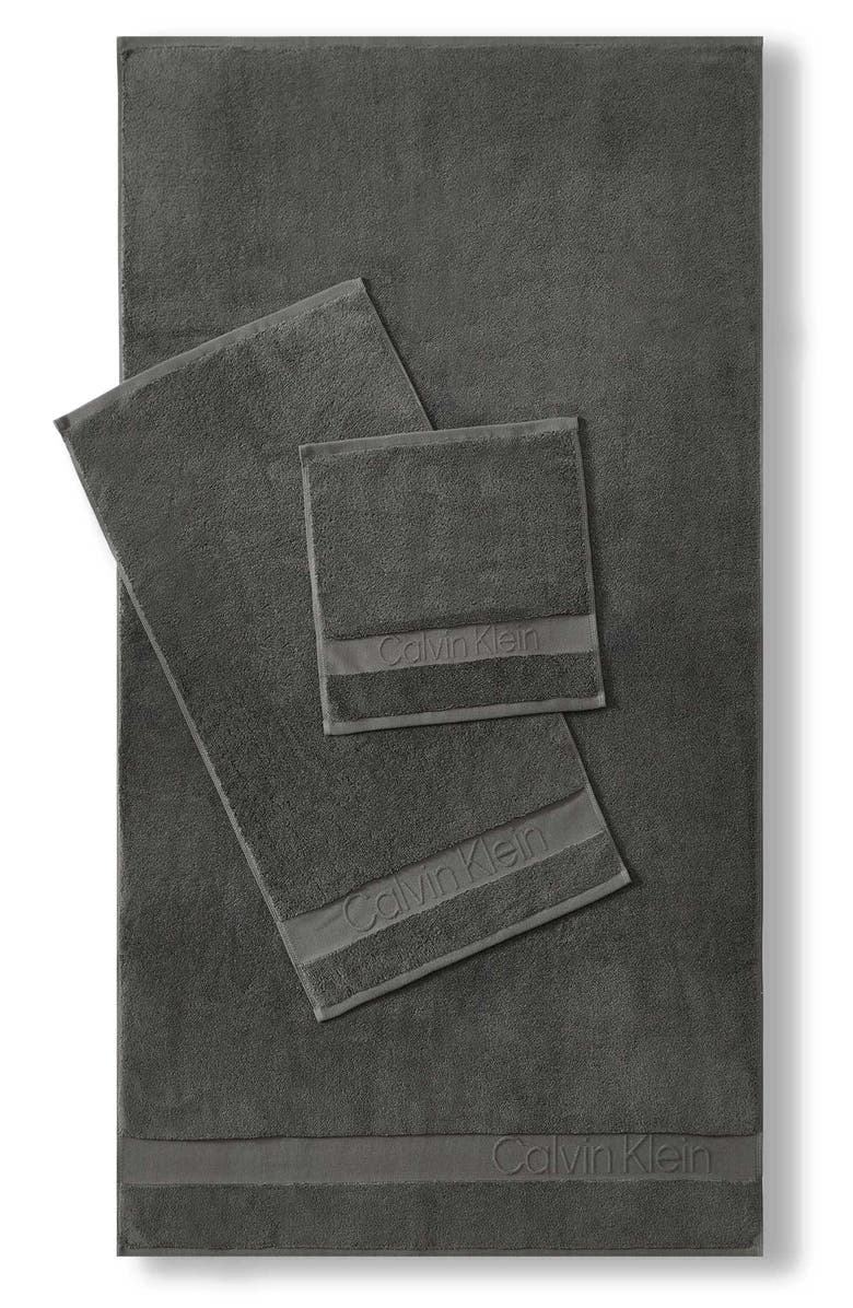 Calvin Klein Home Iconic 3-Piece Towel Set, Alternate, color, Open Dark Grey