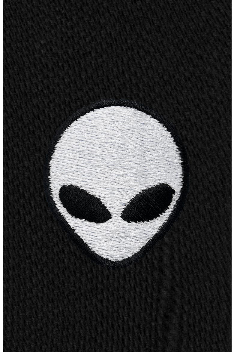 Mens Lil Alien Soft Heavyweight Tee, Alternate, color, Black