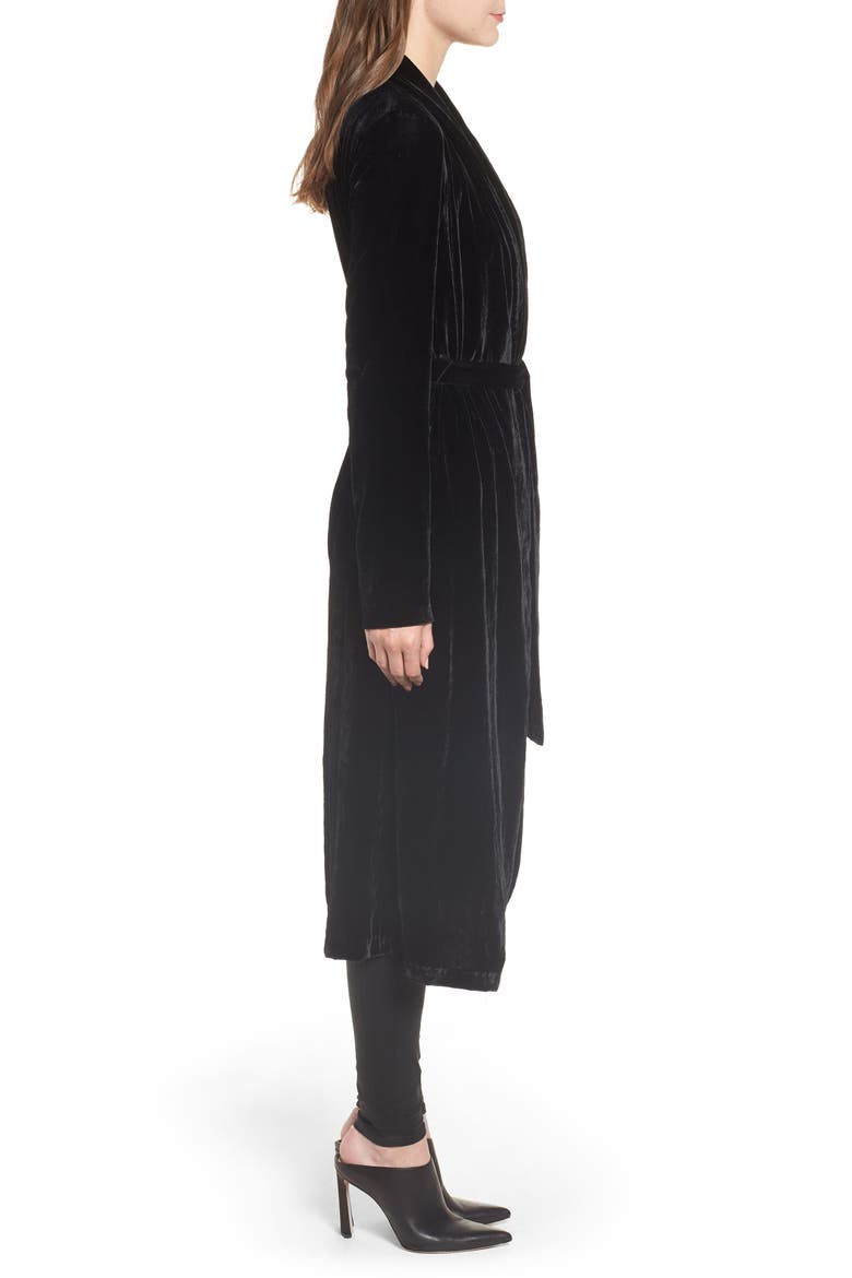 La Roux Belted Duster, Alternate, color, BLACK VELVET
