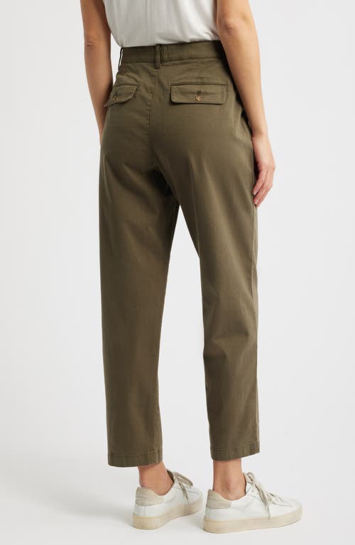 Shop Caslonr Caslon(r) Classic Ankle Tapered Stretch Twill Chinos In Olive Sarma