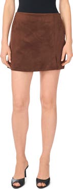 Halogen® Faux Leather Skort