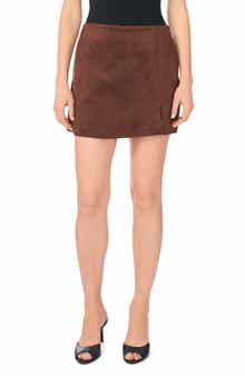 Faux Leather Skort