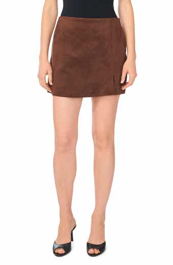 Faux Leather Skort
