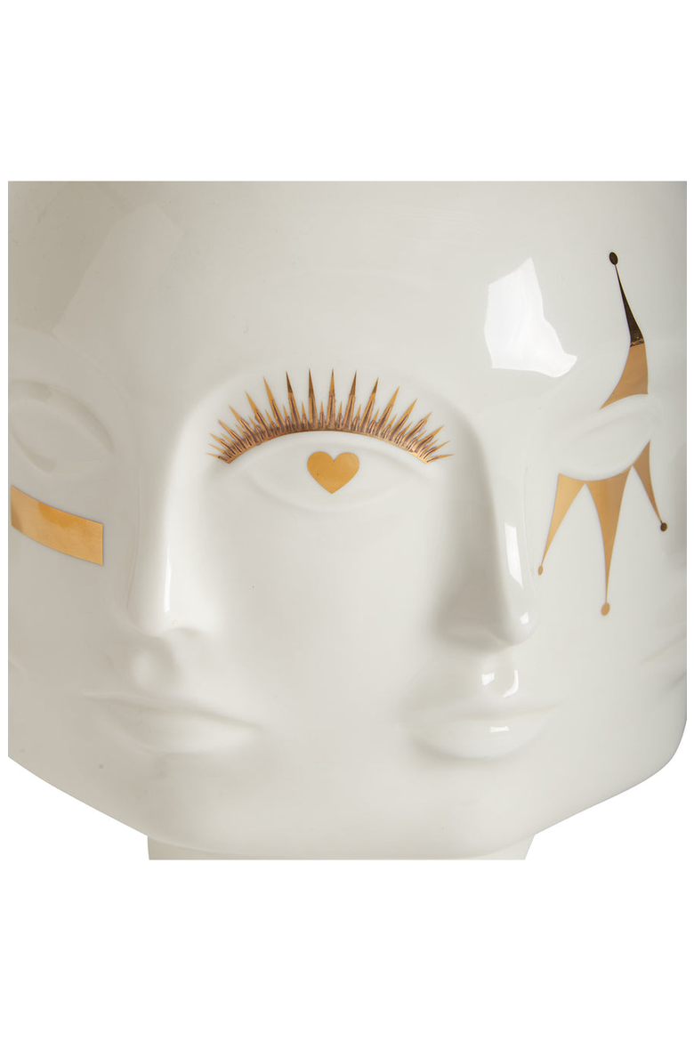 Gilded Dora Maar Vase, Alternate, color, White / Gold