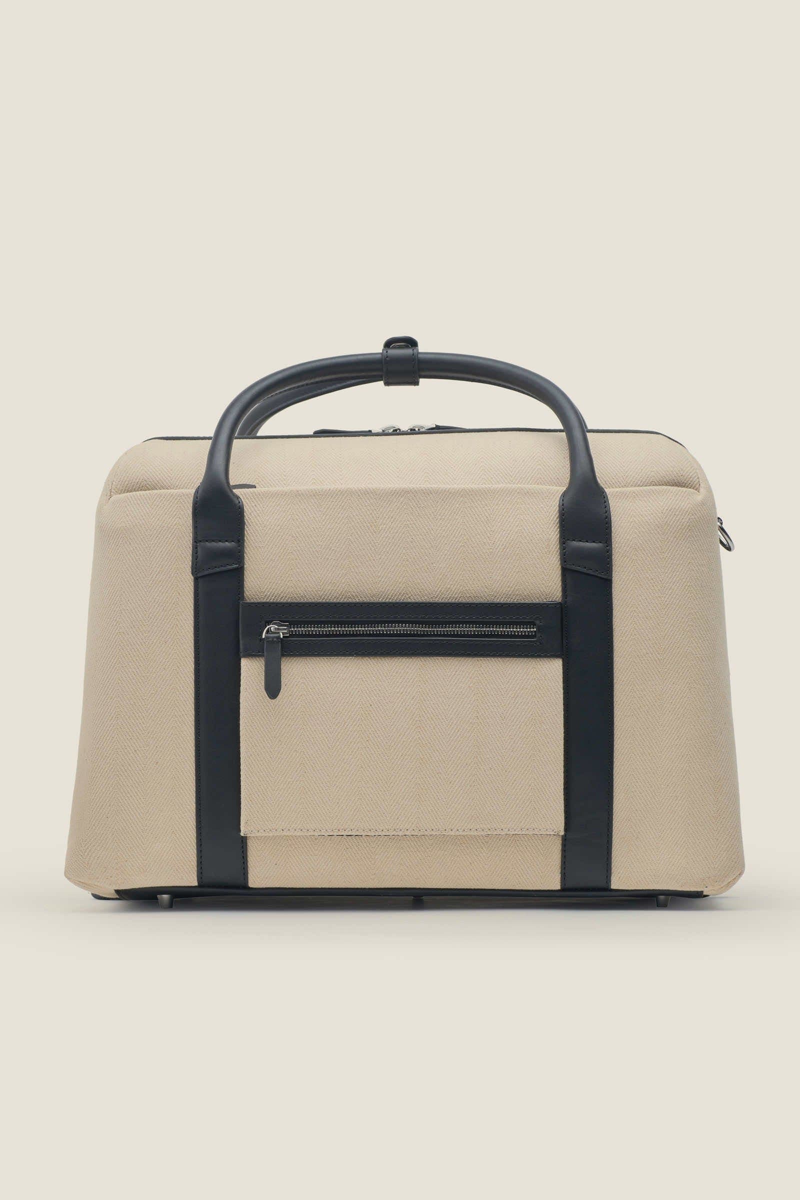 Duffle Suitcase Convertible Underseat Herringbone Weekender, Alternate, color, Herringbone Black