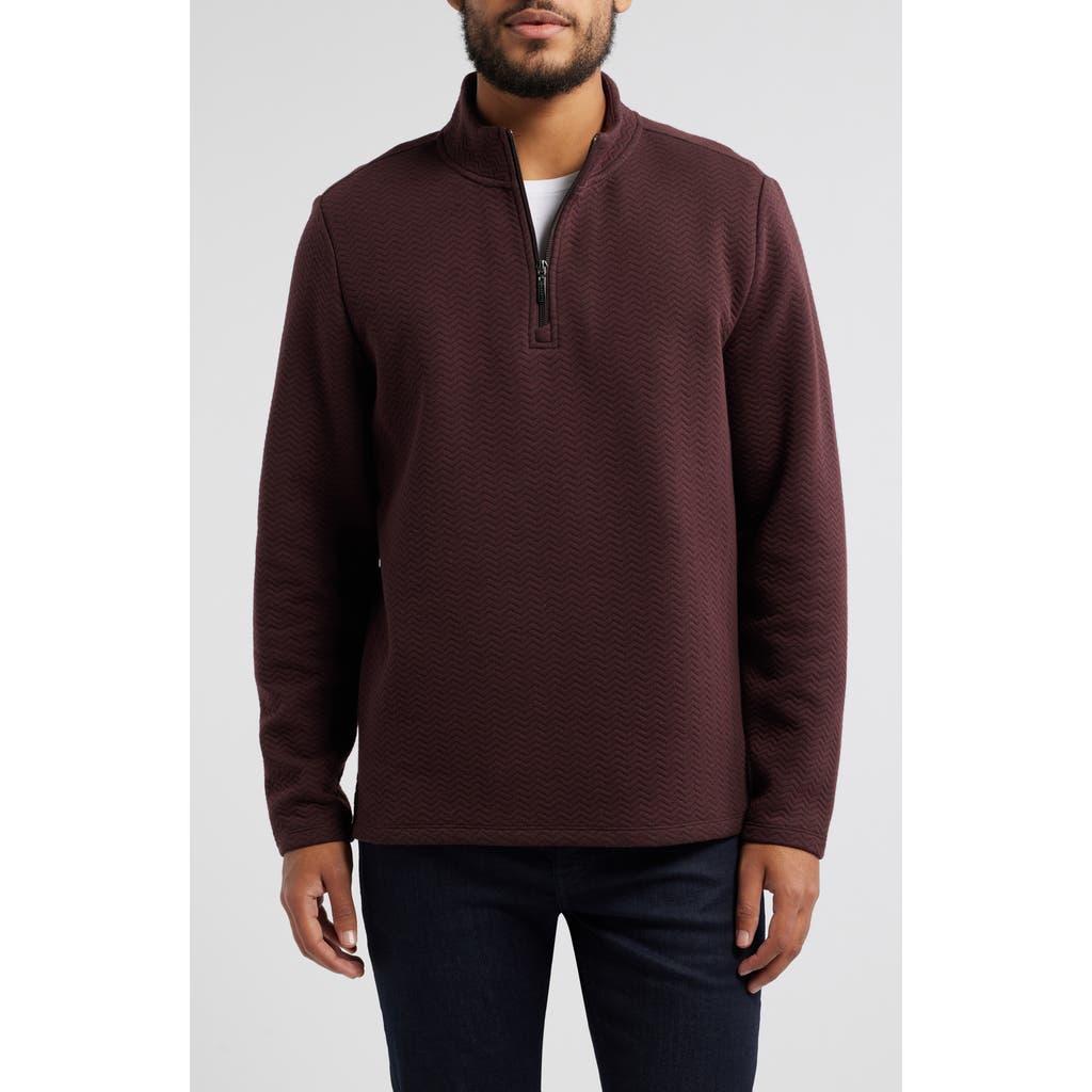 Robert Barakett Inman Half Zip Pullover Sweatshirt In Red