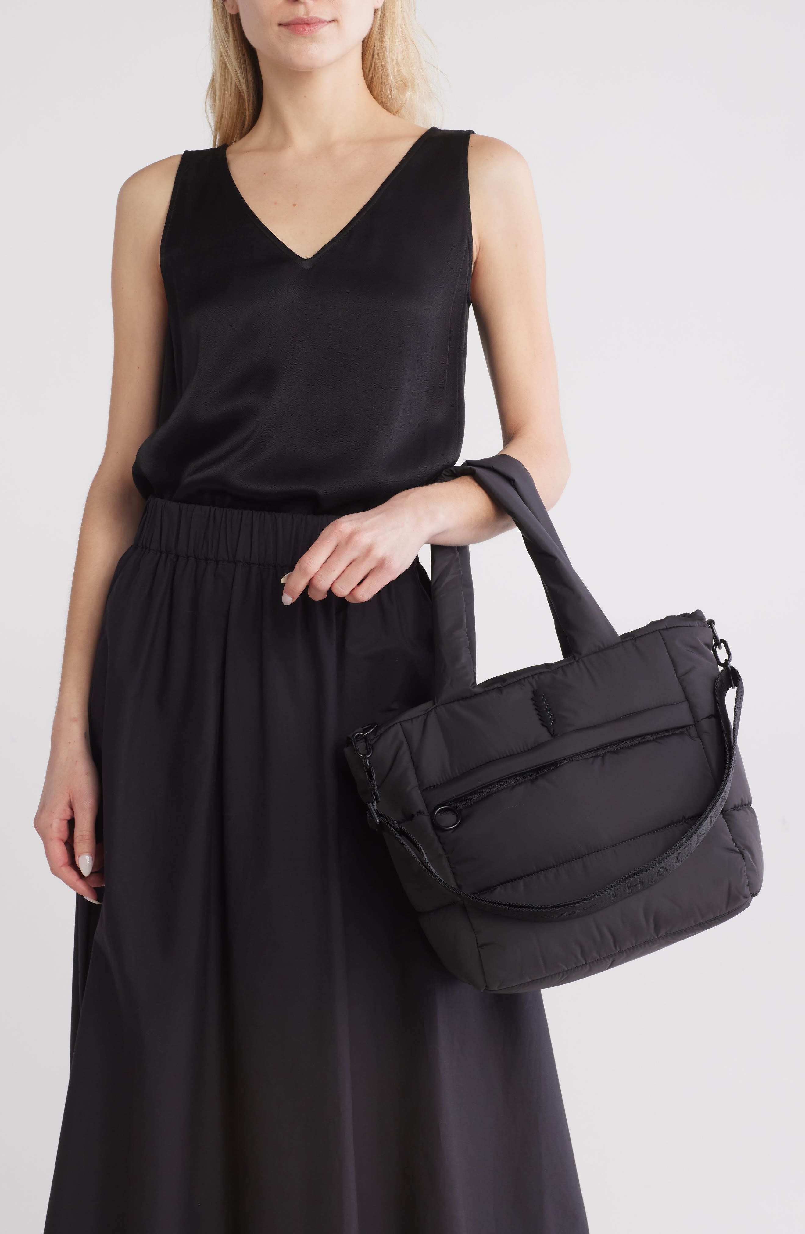 Thacker Quinn Medium Shoulder Bag, Alternate, color, Black