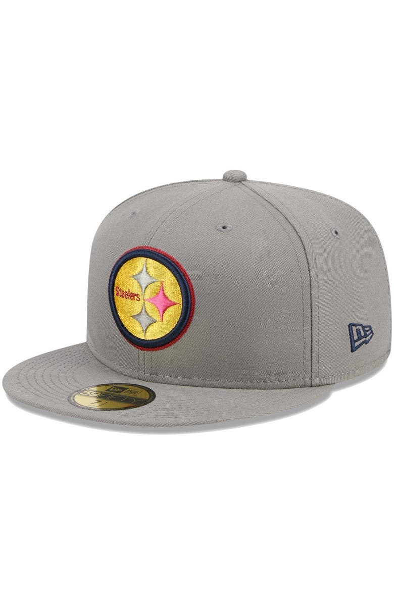 New Era Men's New Era Gray Pittsburgh Steelers Color Pack 59FIFTY Fitted Hat, Alternate, color, Gray