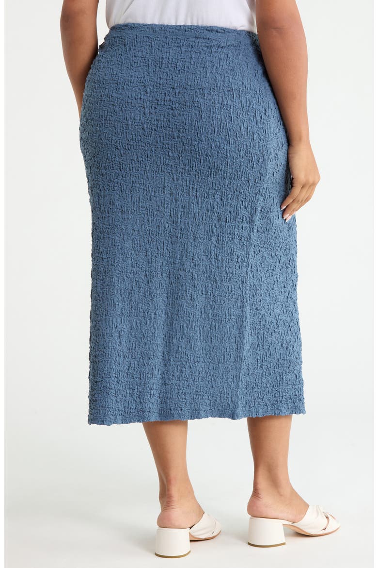 Crinkled Organic Cotton Blend Midi Skirt, Alternate, color, CLDSP