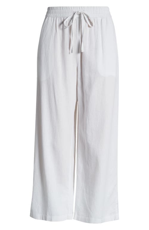 CASLONR CASLON(R) DRAWSTRING WIDE LEG LINEN BLEND PANTS