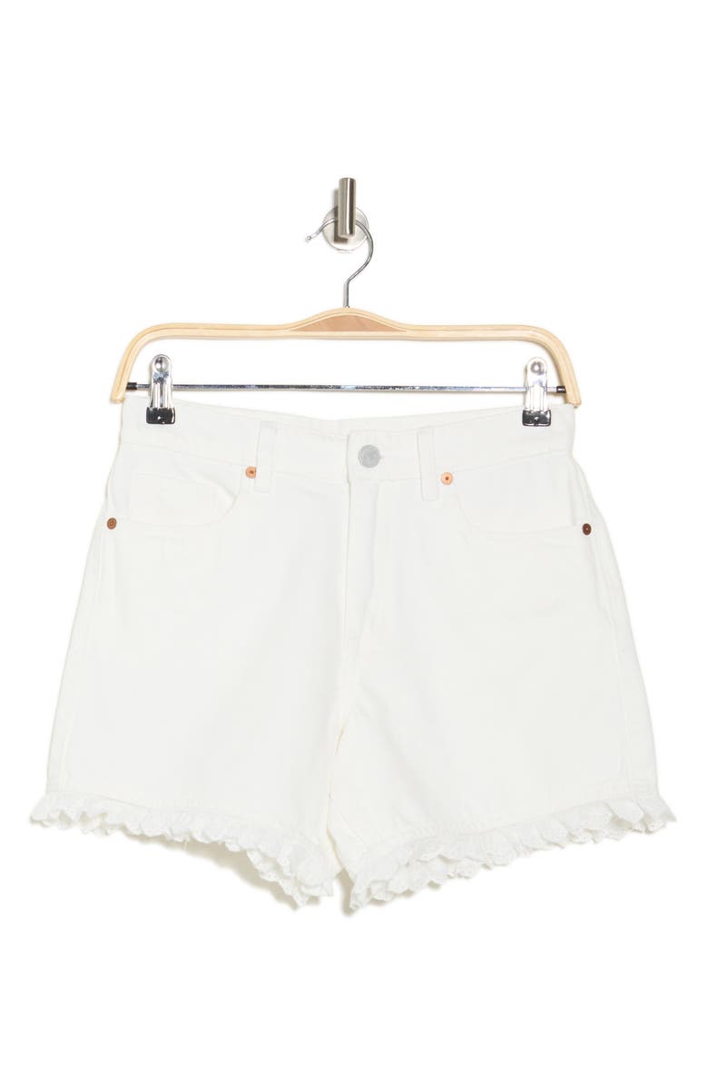 BLANKNYC Eyelet Lace Denim Shorts, Alternate, color, Head In The Clouds