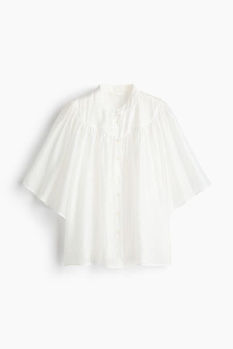 Butterfly-sleeved Blouse