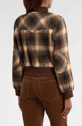 KUT from the Kloth Enley Plaid Bomber Jacket | Nordstrom