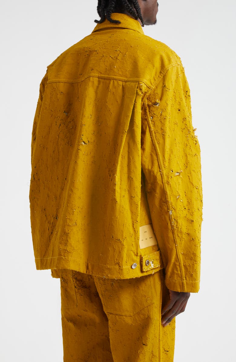 SONG FOR THE MUTE Distressed Cotton Twill Jacket, Alternate, color,