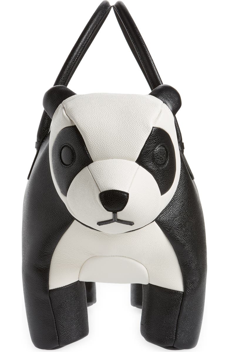 Thom Browne Panda Leather Bag, Alternate, color,