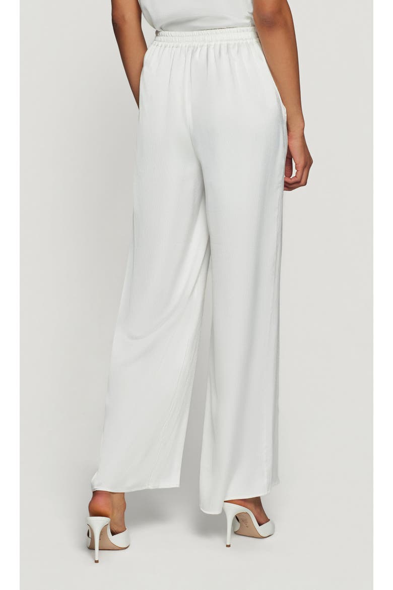 Kelela Hammered Satin Pants, Alternate, color, White