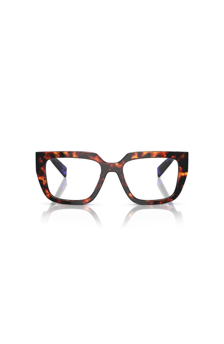 Prada 50mm Irregular optical glasses, Alternate, color, Brown
