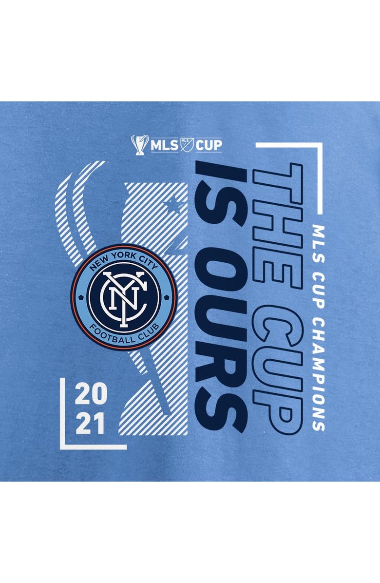 FANATICS Men's Fanatics Branded Sky Blue New York City FC 2021 MLS Cup Champions Parade T-Shirt, Alternate, color, 