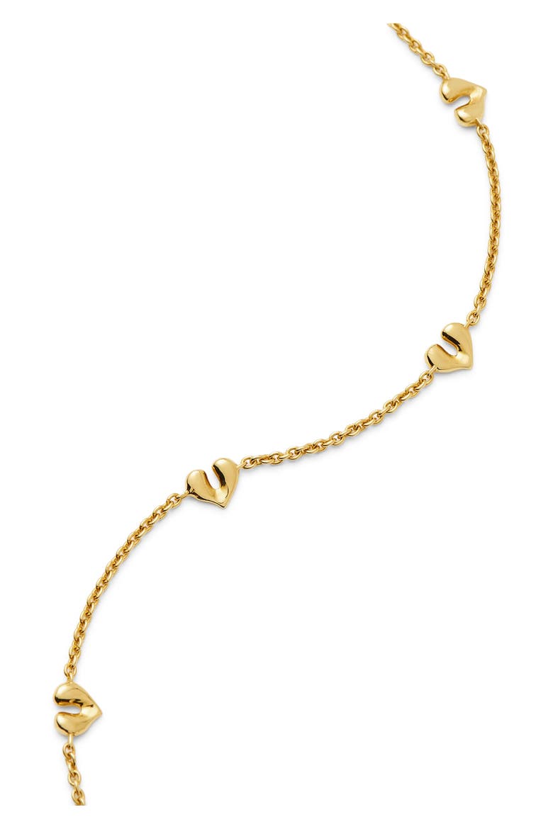 Molten Heart Mini Charm Choker, Alternate, color, GOLD