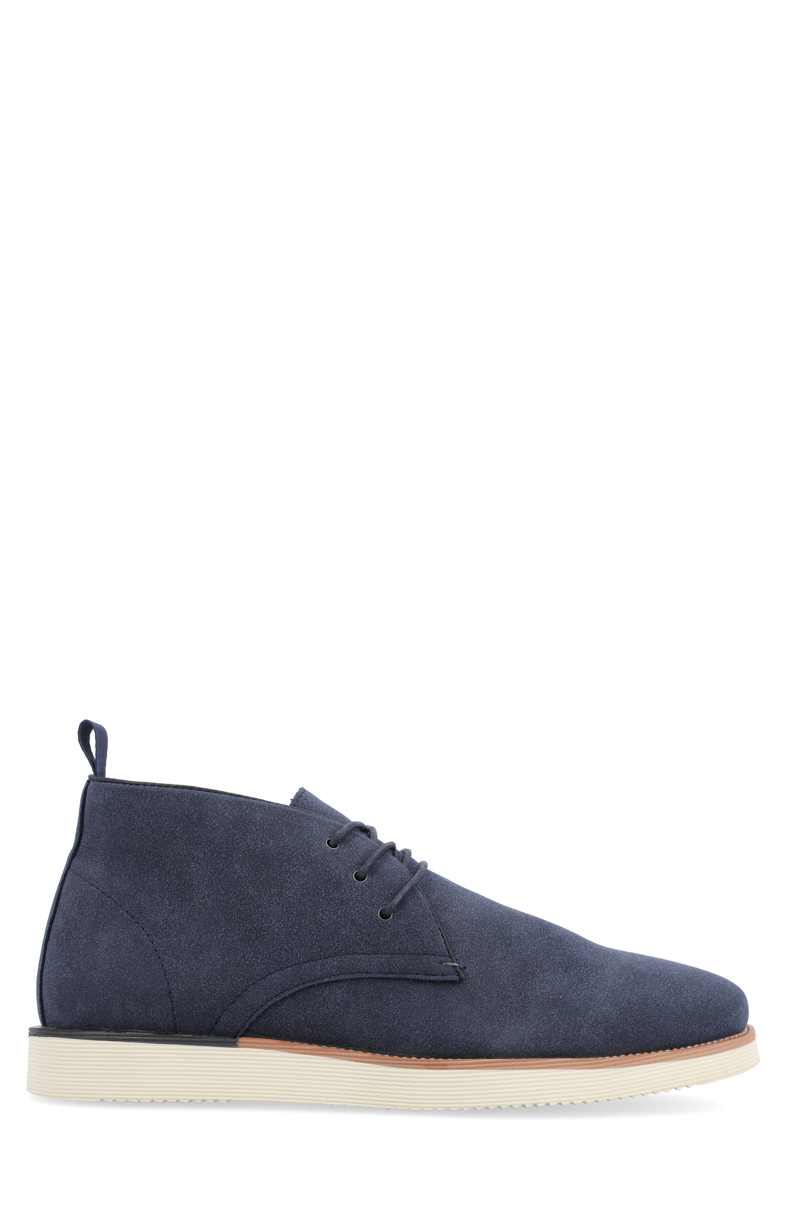 VANCE CO Jimmy Plain Toe Vegan Leather Chukka Boot, Alternate, color, Navy