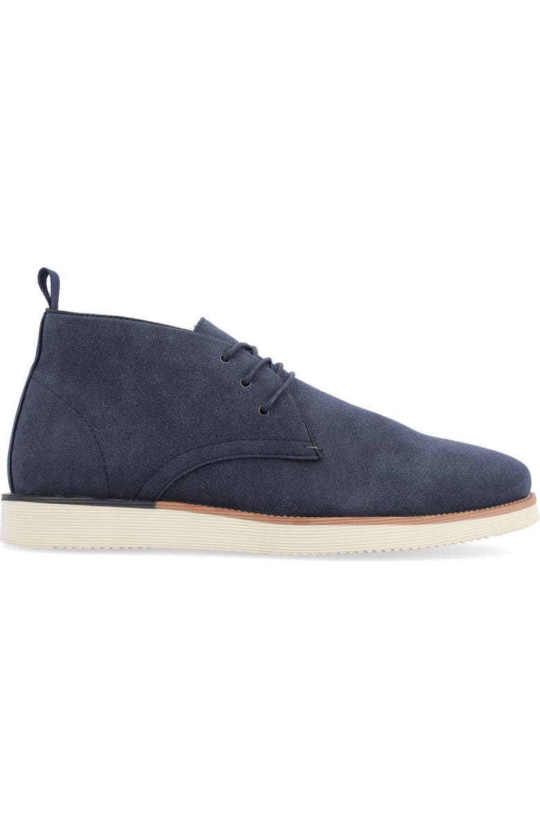 VANCE CO Jimmy Plain Toe Vegan Leather Chukka Boot, Alternate, color, Navy