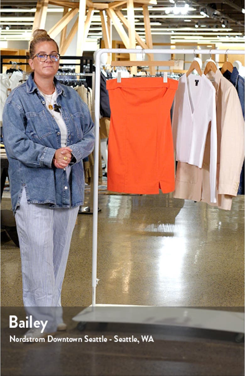 Foldover Strapless Minidress, sales video thumbnail