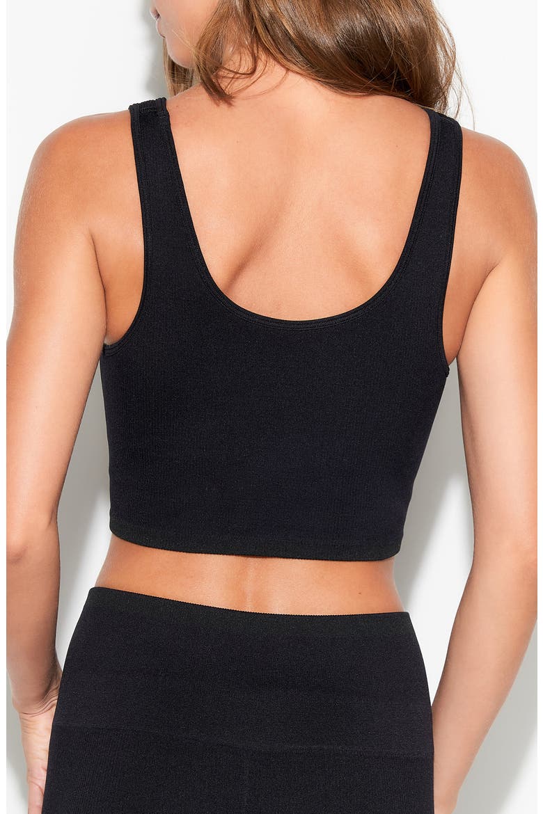 Black Love Longline Sports Bra, Alternate, color, BLACK