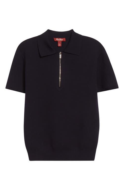 Max Mara Polo Teti In Misto Viscosa Blu Notte Donna