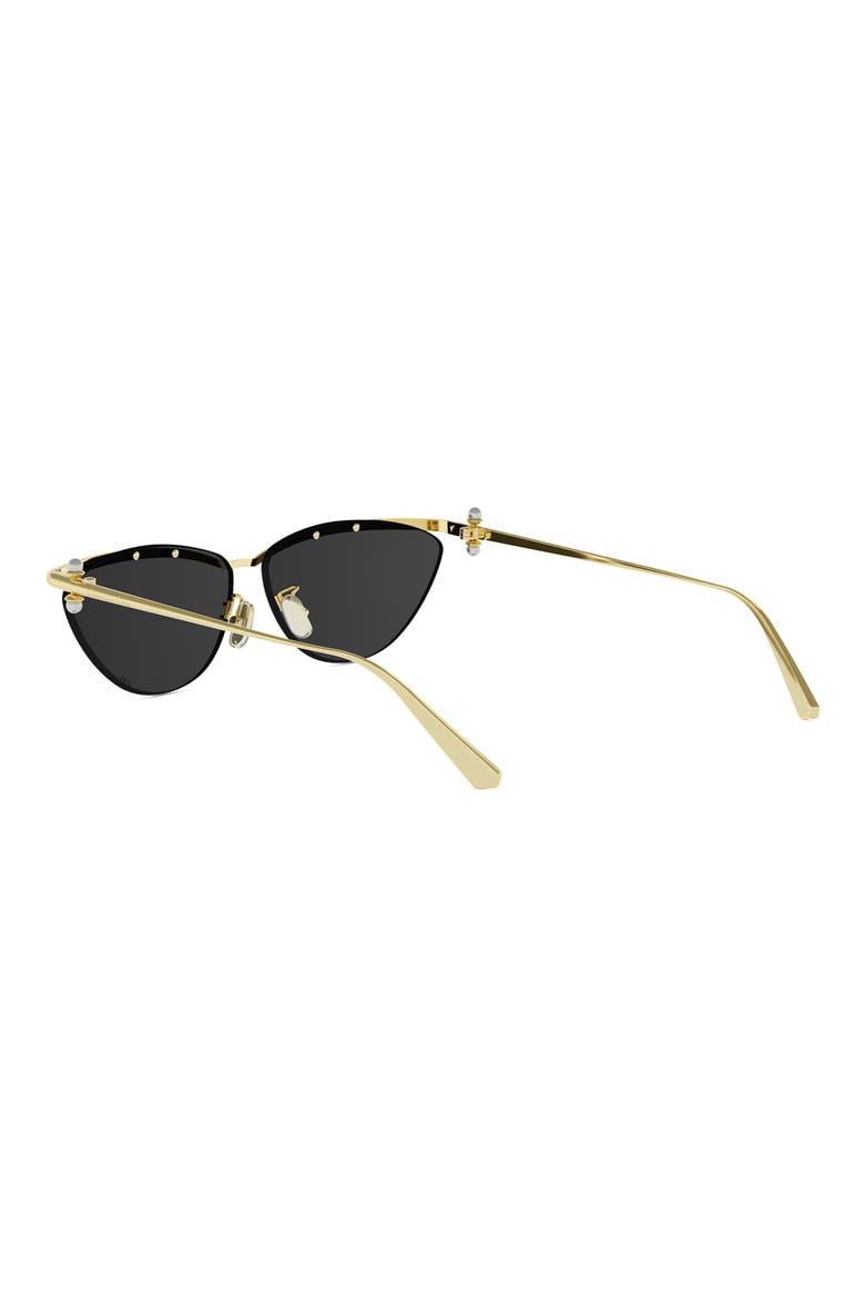 'DiorTribales B2U 61mm Cat Eye Sunglasses, Alternate, color, SHINY GOLD DH / SMOKE