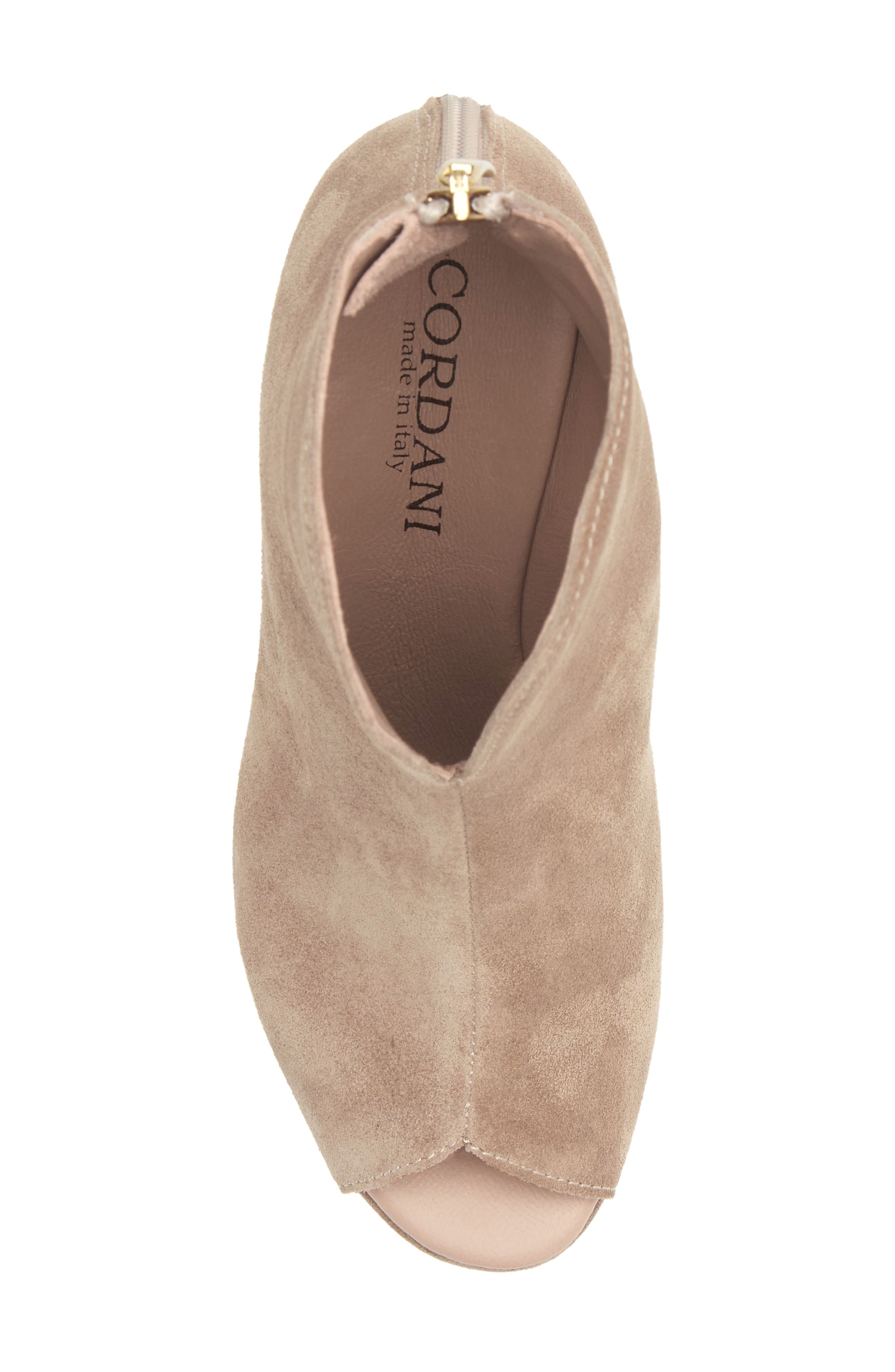 Tabbi Peep Toe Bootie, Alternate, color, CORDA SUEDE