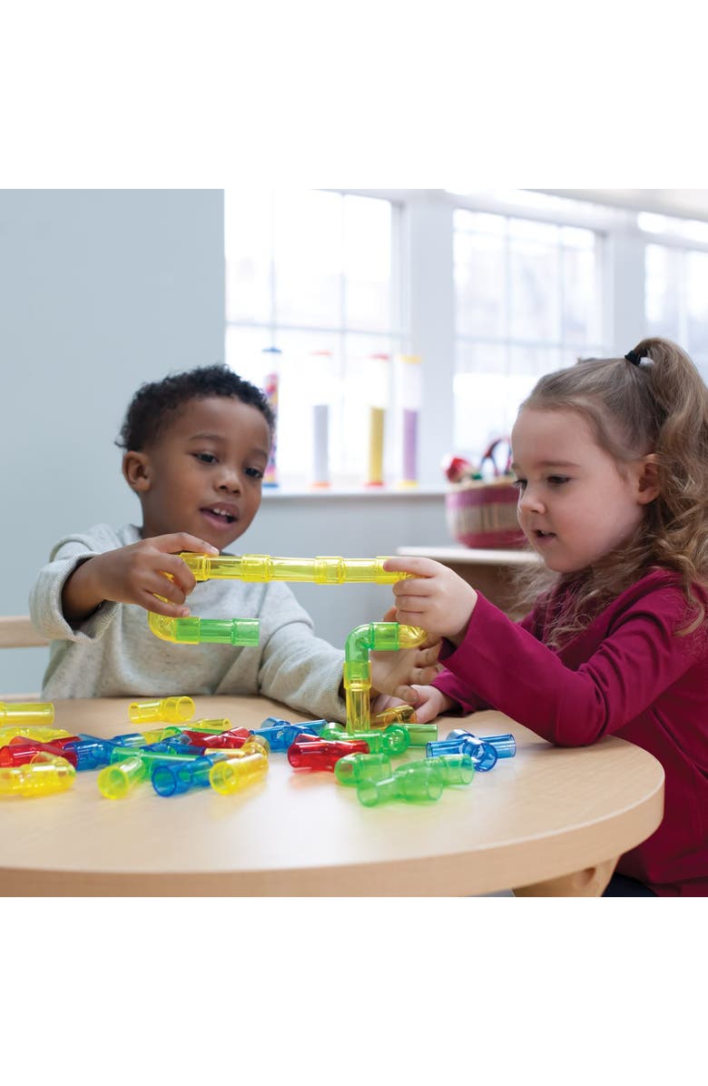 Kaplan Early Learning Company Translucent Connecting Tubes, Alternate, color, Multicolored