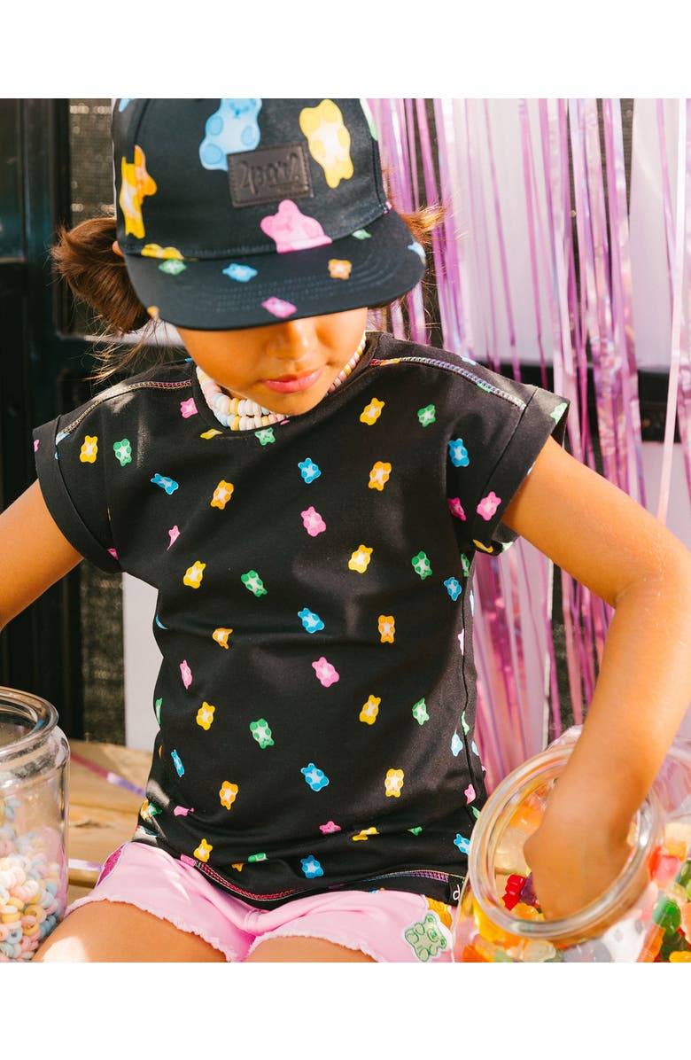 Deux par Deux Girl's Printed Short Multicolored Tie Dye, Alternate, color, 