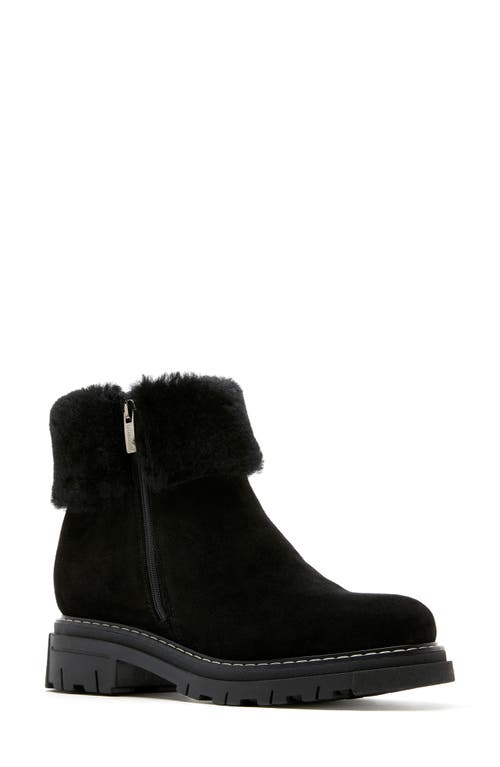 La Canadienne Dixie Genuine Shearling Trim Boot In Black