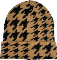 MARCUS ADLER Houndstooth Cuff Beanie