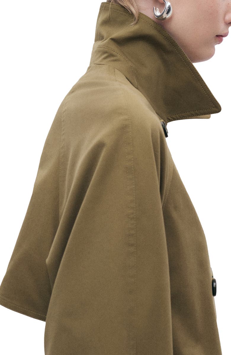 MANGO Angela Trench Coat, Alternate, color, Khaki Green